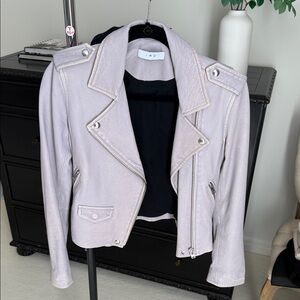 IRO Women's Soft Lavender Leather Jacket